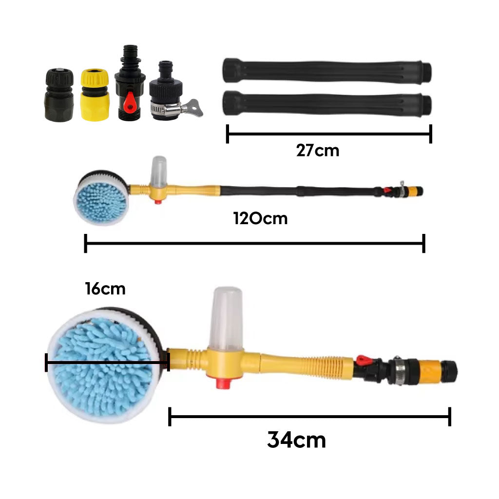 Brosse de Lavage Multifonction à Jet d’Eau