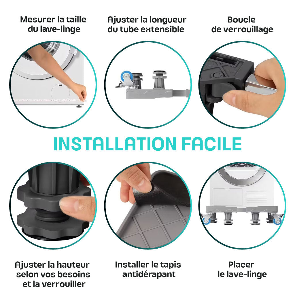 Support Roulant Réglable pour Électroménagers