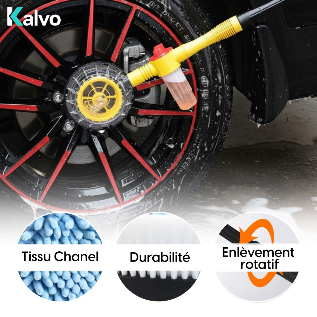 Brosse de Lavage Multifonction à Jet d’Eau