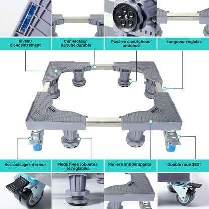 Support Roulant Réglable pour Électroménagers