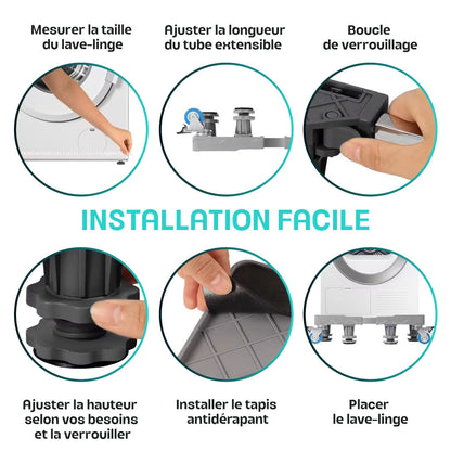 Support Roulant Réglable pour Électroménagers
